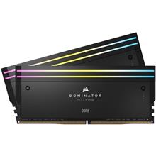 رم دسکتاپ کورسیر مدل DOMINATOR TITANIUM 6600MHz RGB BLACK CL32 ظرفیت 96 گیگابایت